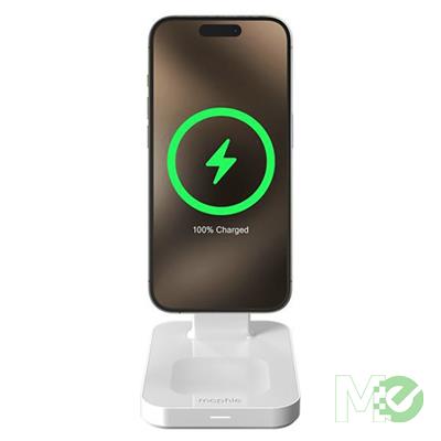 MX00129940 Wireless 3 in 1 Qi2 Charging Stand, White w/ 3x Qi Charging Surfaces