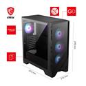 MX00130016 MAG FORGE 321R Airflow Mid-Tower Case w/ Tempered Glass, RGB Lighting, Black