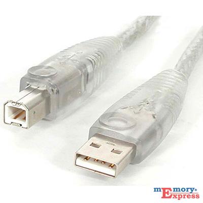 MX165 Transparent USB 2.0 Cable, A-B, 15ft.