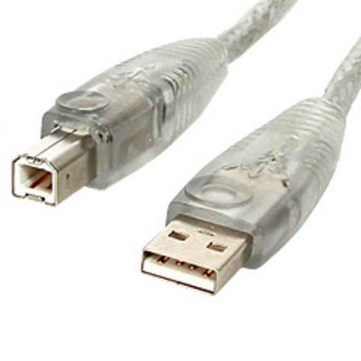 MX166 Transparent USB 2.0 Cable, A-B, 6ft.