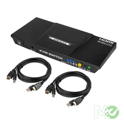 MX17308 2-Port HDMI 4K @60Hz KVM Switch w/ Remote Control
