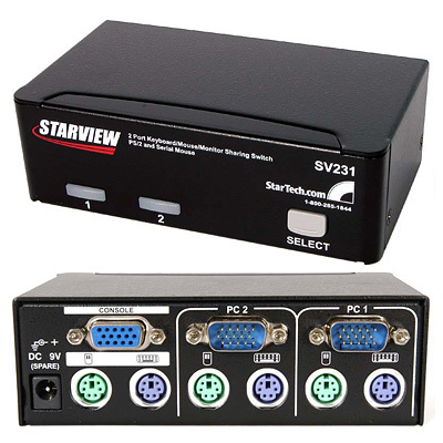 MX1794 2-Port StarView PS/2 KVM Switch w/ Serial