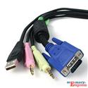 MX24571 4-in-1 USB VGA Audio and Microphone KVM Switch Cable, 6ft.