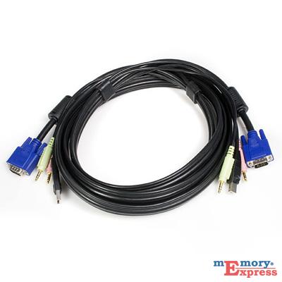 MX24572 4-in-1 USB VGA Audio and Microphone KVM Switch Cable, 10ft.