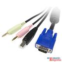 MX24572 4-in-1 USB VGA Audio and Microphone KVM Switch Cable, 10ft.