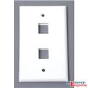 MX272 Universal Wallplate, Dual Outlet, White