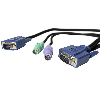 MX287 Ultra-Thin PS/2 3-in-1 KVM Cable for SV211/411, 10ft