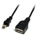 MX34555 USB 2.0 A to Mini B Cable, F/M, 1 ft