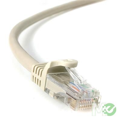 MX352 Snagless Cat 5E Patch Cable, Grey, 10ft.