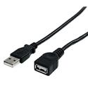 MX35725 USB 2.0 Extension Cable A to A, M/F, Black, 3ft.