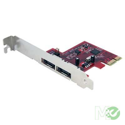 MX35830 2 Port SATA 6 Gbps PCI Express eSATA Controller Card