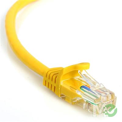 MX376 Snagless Cat 5E Patch Cable, Yellow, 15ft.
