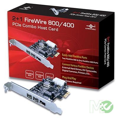 MX43810 2+1 FireWire 800/400 PCIe Combo Host Card