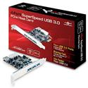 MX44921 4-Port SuperSpeed USB 3.0 PCIe Host Card