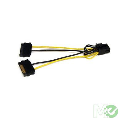 MX45775 6in SATA Power to 8 Pin PCI Express Video Card Power Cable Adapter