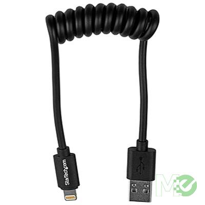 MX50592 Coiled 8-pin Lightning to USB 2.0 Cable, 2ft