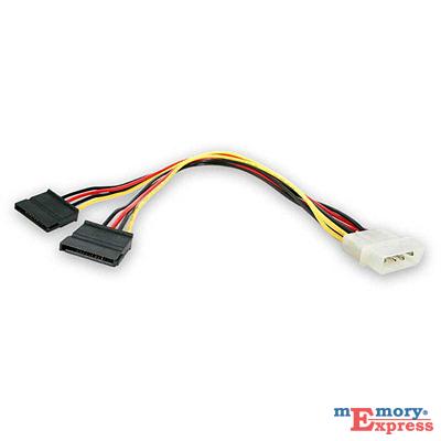 MX5134 LP4 to 2 SATA Internal Power Splitter Cable