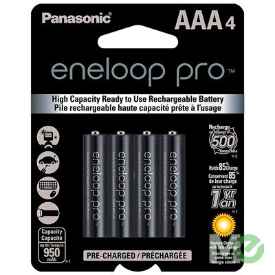 MX53289 Eneloop Pro Low-Discharge Rechargeable NiMH Batteries, 4x AAA Pack