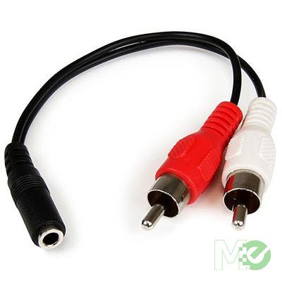 MX55032 3.5mm RCA Stereo Audio Cable F to M/M, 6in