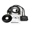 MX55475 2 Port USB VGA Cable KVM Switch w/ Remote Switch