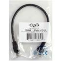 MX56735 Snagless Cat 5E Unshielded (UTP) Ethernet Patch Cable, Black, 1ft.