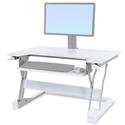 MX56877 WorkFit-T Sit-Stand Desktop Workstation, White