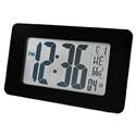 MX58227 Atomic Digital Clock w/ Temperature and Day Date Display, Black