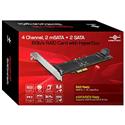 MX59932 4 Channel Dual mSATA + Dual SATA III PCIe RAID Card with HyperDuo
