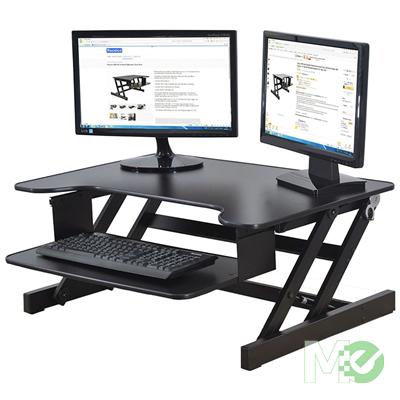 MX62363 Adjustable Desk Riser, Black w/ Sliding Keyboard Tray