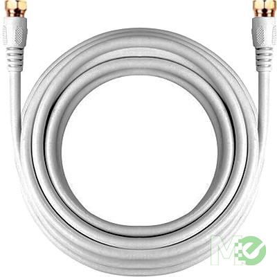 MX63777 RG6 Coaxial Cable, Male to Male,  White, 50ft