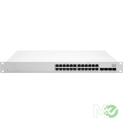 MX64953 MS225-24P 24-Port Cloud-Managed Stackable Gigabit PoE+ Switch w/ 4x SFP+ Ports