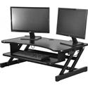 MX65295 Deluxe 37in Adjustable Desk Riser, Black w/ Sliding Keyboard Tray