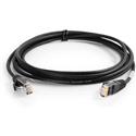 MX66483 Snagless Cat 6 Slim Patch Cable, 10Gb, AWG 28, 1 Foot, Black
