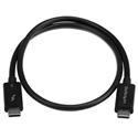 MX66504 Thunderbolt 3 Cable, MM, 40Gbps, 100W, Black, 0.5m
