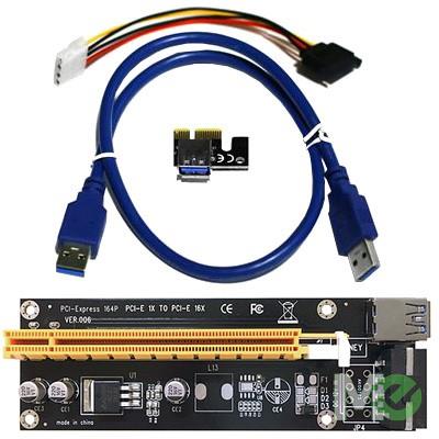 MX67227 External Video Card Install Kit w/ PCI-E x16 Board, PCI-E x1 to USB Adapter, USB 3.0 Cable and Video Power Cable