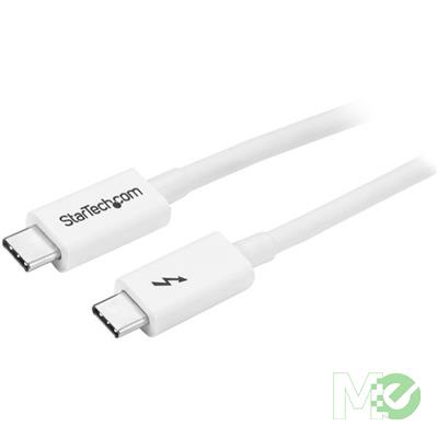 MX67477 Thunderbolt 3 Cable, MM, 40Gbps, 100W, White, 0.5m