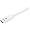 MX67477 Thunderbolt 3 Cable, MM, 40Gbps, 100W, White, 0.5m