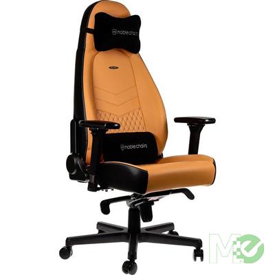 MX68352 ICON Series Real Leather Premium Gaming Chair, Cognac / Black