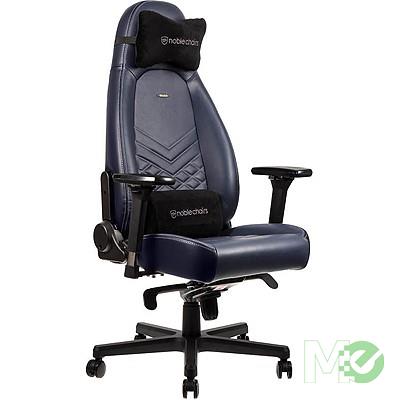 MX68353 ICON Series Real Leather Premium Gaming Chair, Midnight Blue / Graphite