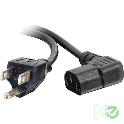 MX68668 Right Angle AC Power Cable, Black, 6 Foot