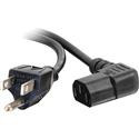 MX68668 Right Angle AC Power Cable, Black, 6 Foot