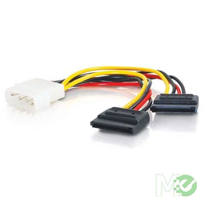 MX68671 LP4 to Serial ATA Dual Power Splitter Cable, M/F, 6in