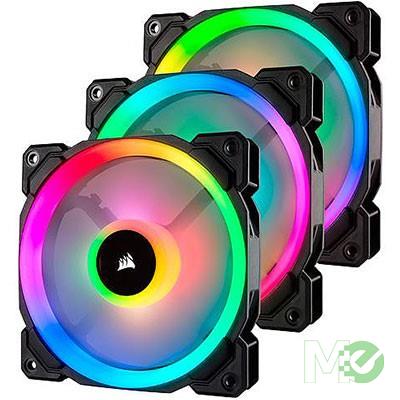 MX68781 LL120 RGB LED Fan Cooling Kit w/ 3x 120mm Dual Light Loop RGB LED PWM Fans w/ Lighting Node PRO