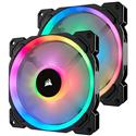 MX68783 LL140 RGB LED Fan Cooling Kit w/ 2x 140mm Dual Light Loop RGB LED PWM Fans w/ Lighting Node PRO