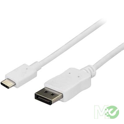 MX68952 CDP2DPMM6W USB Type-C to DisplayPort Cable, White, 6 Ft