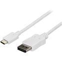 MX68952 CDP2DPMM6W USB Type-C to DisplayPort Cable, White, 6 Ft