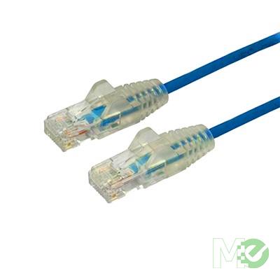 MX71804 Snagless Slim Cat 6 Patch Cable, Blue, 1ft.