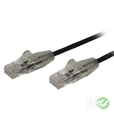 MX71808 Snagless Slim Cat 6 Patch Cable, Black, 10ft.