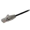 MX71808 Snagless Slim Cat 6 Patch Cable, Black, 10ft.