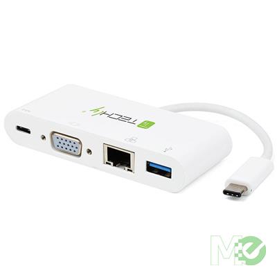MX71846 USB 3.1 Type-C to USB 3.0/VGA/RJ45/Type-C Dock
